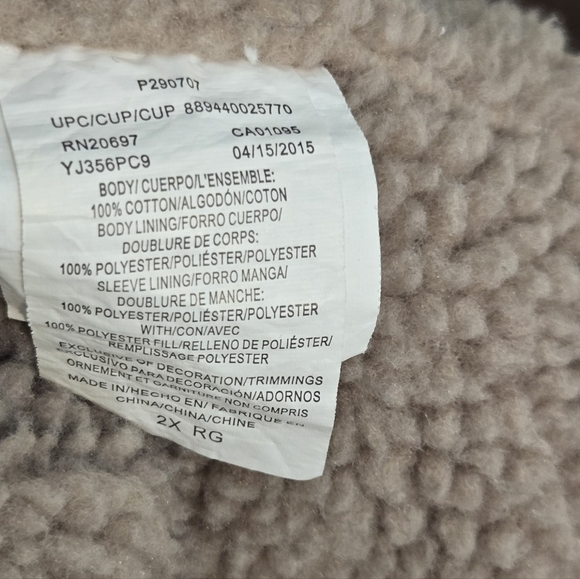 Walls Workwear Sherpa Lined Jacket Brown Canvas Snap Front Coat Warm Utility S2X - Picture 8 of 11